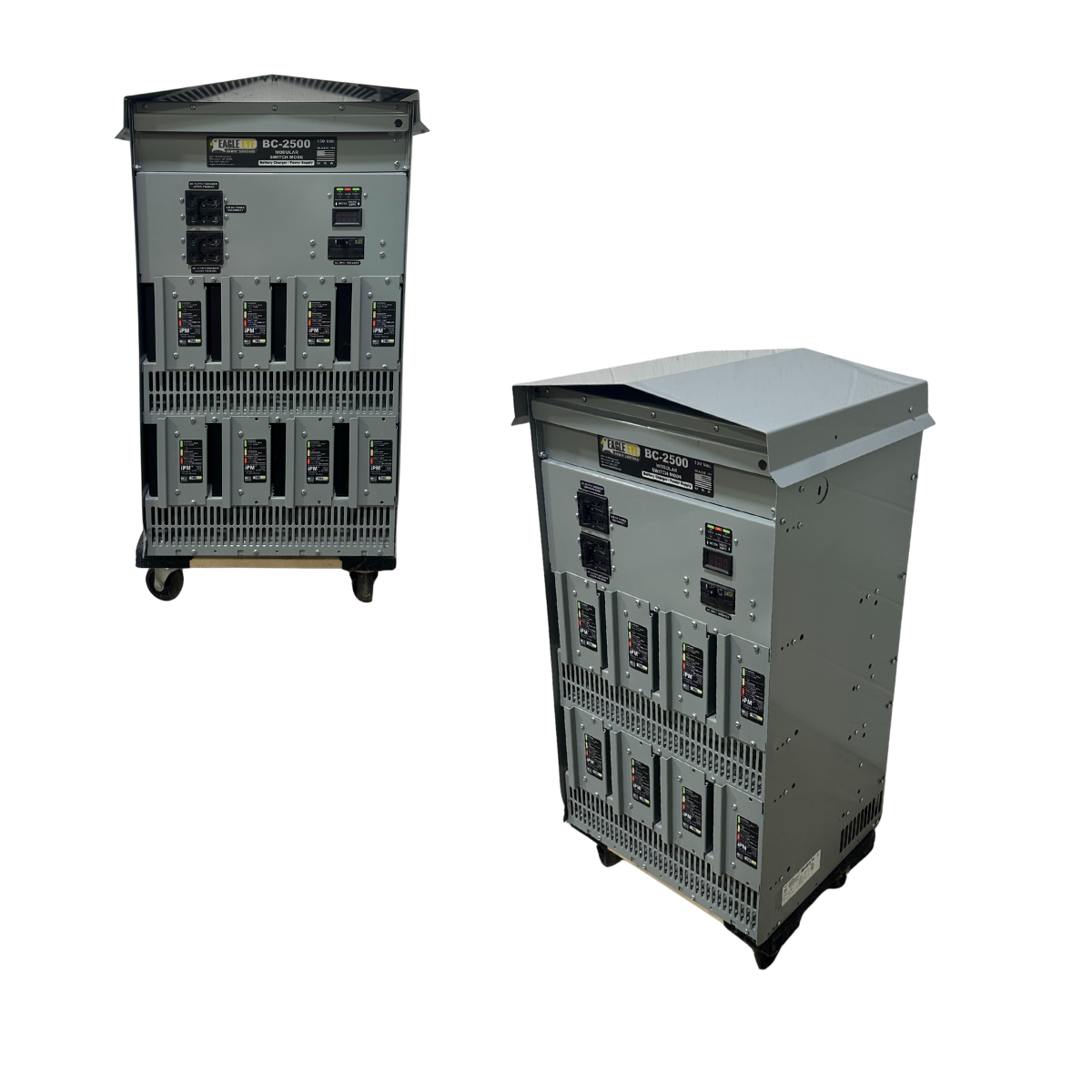 BC-2500 Dripshield installed on battery charger showing proper configuration