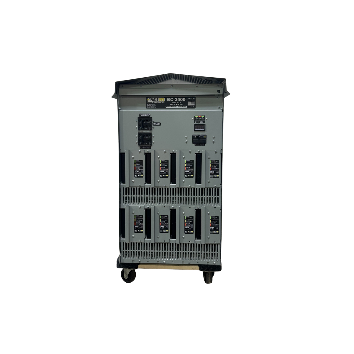 BC-2500 dripshield installed on battery charger showing proper configuration.