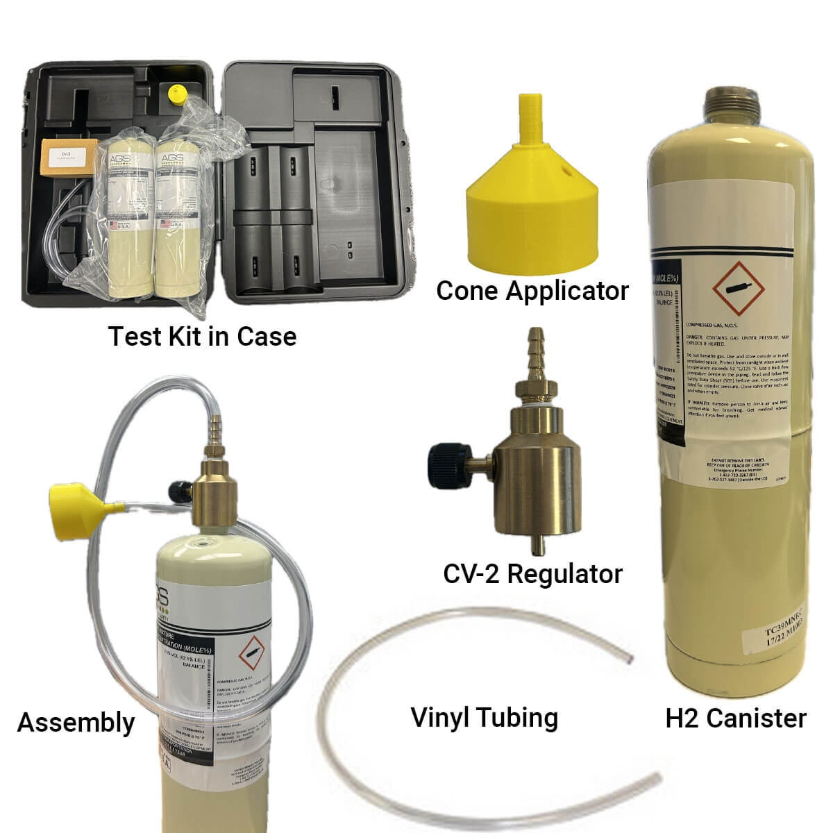 EE-TEST-H-17L-KIT provides all of the components to perform “bump tests” on HGD detectors
